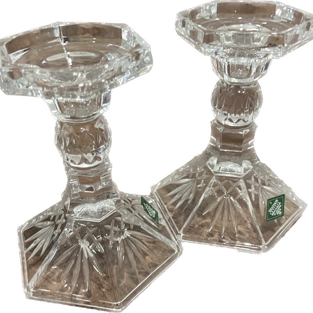 Shannon crystal tapered candle holders